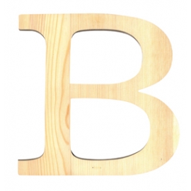 Letra de madera B 11,5 cm
