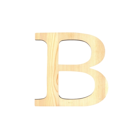 Letra de madera B 11,5 cm