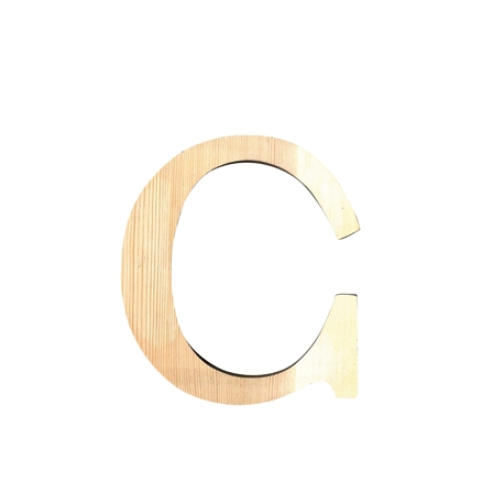 Letra de madera C 11,5 cm