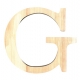 Letra de madera G de 11,5 cm