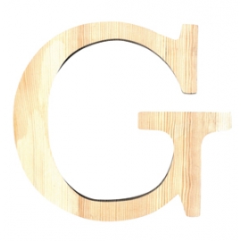 Letra de madera G de 11,5 cm