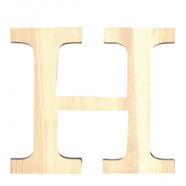 Letra de madera H de 11,5 cm