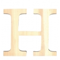 Letra de madera H de 19 cm
