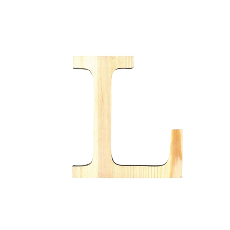 Letra de madera L de 19 cm