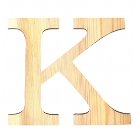 Letra de madera k de 11,5 cm
