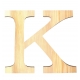 Letra de madera K de 19 cm