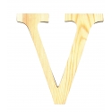 Letra de madera V de 19 cm