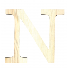 Letra de madera N de 11,5 cm
