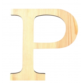 Letra de madera P de 11,5 cm