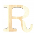 Letra de madera R de 19 cm
