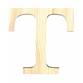 Letra de madera T de 11,5 cm