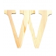Letra de madera W de 11,5 cm