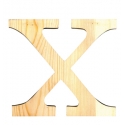 Letra de madera X de 19 cm