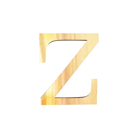 Letra de madera Z de 19 cm