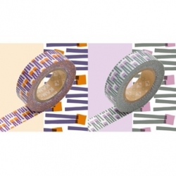 MT 2 masking tape Deco carrot / orange x purple